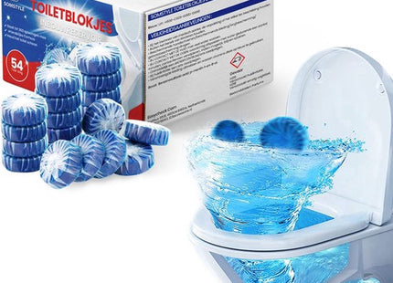 Toiletblokjes Inbouwreservoir Voordeelverpakking – 54 Stuks WC Blokjes – Blauw 123accessoire.nl