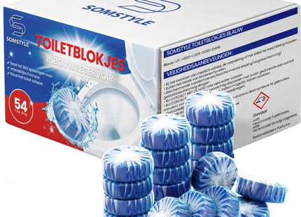 Toiletblokjes Inbouwreservoir Voordeelverpakking – 54 Stuks WC Blokjes – Blauw 123accessoire.nl