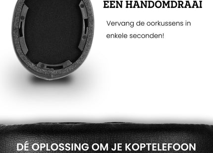 Luxe oorkussens Geschikt Voor Audio Technica SR50, SR50BT - Zwart 123accessoire.nl
