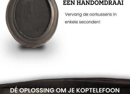 Oorkussens Geschikt Voor Sennheiser HD 4.40BT, HD 4.50BT, HD 350, HD 400S & 458BT - Zwart 123accessoire.nl
