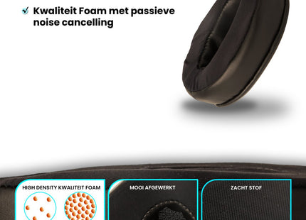 Oorkussens Geschikt Voor Sennheiser HD 4.40BT, HD 4.50BT, HD 350, HD 400S & 458BT - Zwart 123accessoire.nl
