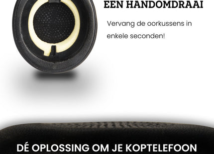 Oorkussens Geschikt Voor Jabra Elite 45h & Evolve2 65 UC - Zwart 123accessoire.nl