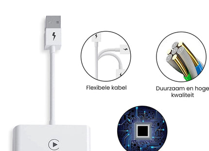 Car Dongle Wireless USB Adapter Geschikt voor Apple Auto CarPlay - Draadloos verbinden