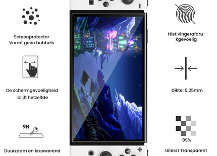 Complete Set geschikt voor Nintendo Switch OLED - Wit