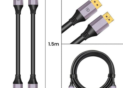 Displayport 1.4 Kabel Paars 1.5 meter – 8K 60Hz – 4K 144 HZ