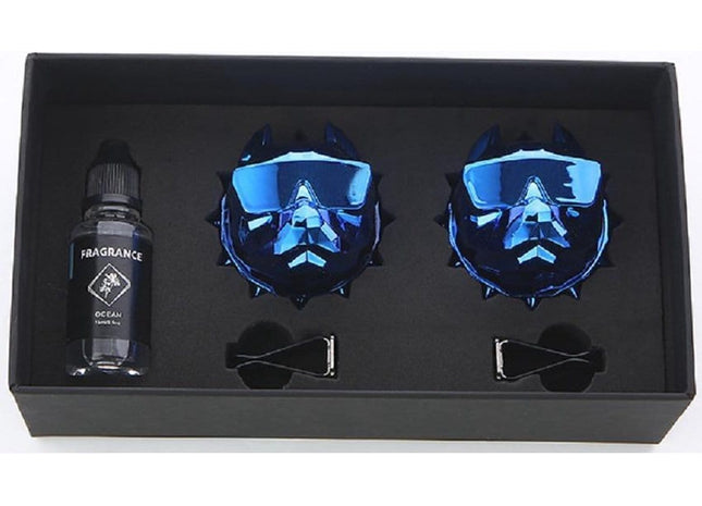 Luxe Autoparfum - Zoete Geur Auto - Luchtverfrisser - Dubbele Bulldog Blauw