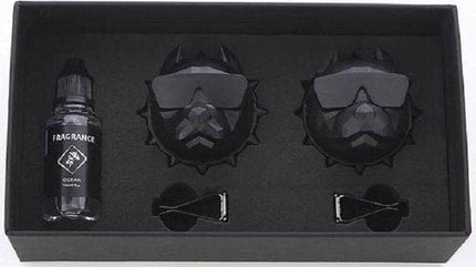 Luxe Autoparfum - Zoete Geur Auto - Luchtverfrisser - Dubbele Bulldog Zwart