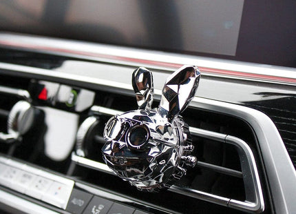 Luxe Autoparfum - Zoete Geur Auto - Luchtverfrisser - Rabbit Zilver