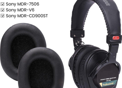 Oorkussens Geschikt Voor Sony MDR-7506/ MDR-V6/ MDR-CD900ST - Zwart