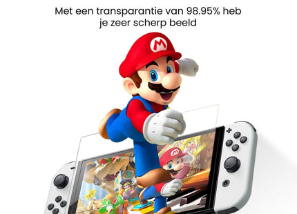 Screenprotector Set Geschikt Voor Nintendo Switch OLED Model (2021) - Tempered Glass