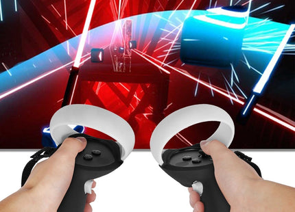 Siliconen Case met Strap Geschikt Voor Oculus Quest 2 Touch Controller - Wit