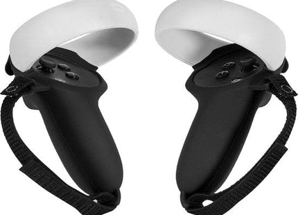 Siliconen Case met Strap Geschikt Voor Oculus Quest 2 Touch Controller - Zwart