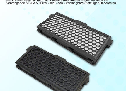 Somstyle 2x Actieve HEPA Filter Geschikt voor Miele Classic Compact C1 Complete C2 & C3