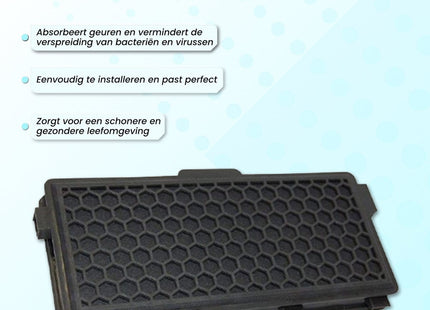 Somstyle 2x Actieve HEPA Filter Geschikt voor Miele Classic Compact C1 Complete C2 & C3