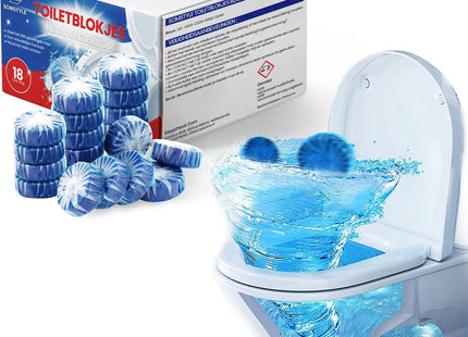 Toiletblokjes Inbouwreservoir Voordeelverpakking – 18 Stuks WC Blokjes – Blauw
