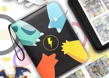 Verzamelmap Geschikt Voor Pokémon - Map Voor 400 Kaarten - Zwart Met Pokémonprint