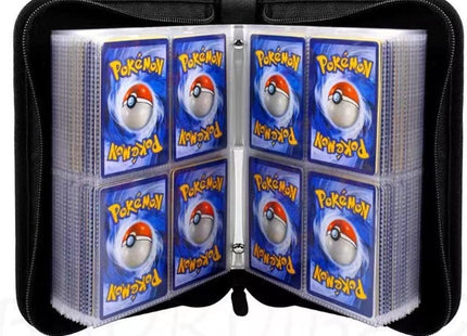 Verzamelmap Geschikt Voor Pokémon - Map Voor 400 Kaarten - Zwart Met Pokémonprint