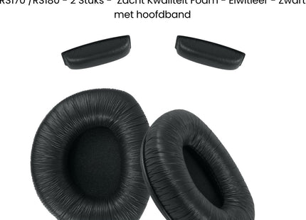 Oorkussens Met Hoofdband Set Geschikt Voor Sennheiser HDR160 HDR170 HDR180 RS160 RS170 RS180 - Zwart 123accessoire.nl