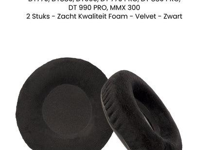 Oorkussens Geschikt Voor Beyerdynamic DT770, DT880, DT990, DT 770 PRO, DT 880 PRO, DT 990 PRO, MMX 300, K240S, K270 & K280 - Zwart 123accessoire.nl