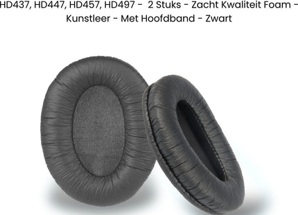 Oorkussens Geschikt Voor Sennheiser HD202, HD202S, HD212, HD212 Pro, HD437, HD447, HD457, HD497 - Zwart 123accessoire.nl