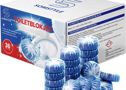 Toiletblokjes Inbouwreservoir Voordeelverpakking – 36 Stuks WC Blokjes – Blauw 123accessoire.nl