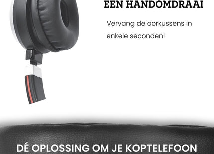 Oorkussens Geschikt Voor Jabra Evolve 20, 20SE, 30, 40 & 65 - Zwart 123accessoire.nl