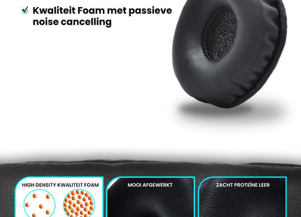 Oorkussens Geschikt Voor Jabra Evolve 20, 20SE, 30, 40 & 65 - Zwart 123accessoire.nl