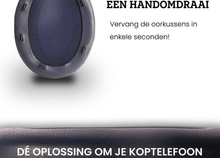 Oorkussens Geschikt Voor Sony WH-XB910N - Zwart / Donkerblauw 123accessoire.nl