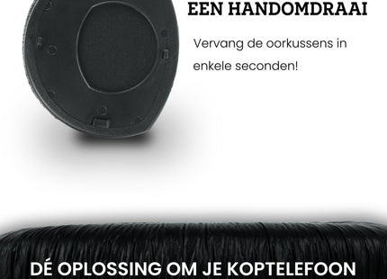 Oorkussens Met Hoofdband Set Geschikt Voor Sennheiser HDR160 HDR170 HDR180 RS160 RS170 RS180 - Zwart 123accessoire.nl