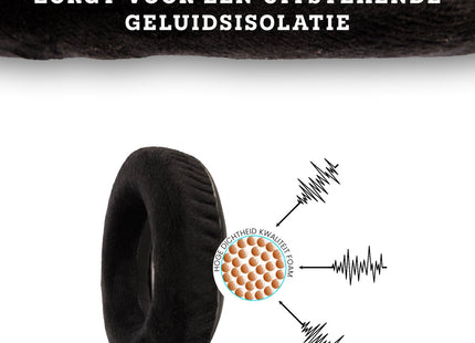 Oorkussens Geschikt Voor Beyerdynamic DT770, DT880, DT990, DT 770 PRO, DT 880 PRO, DT 990 PRO, MMX 300, K240S, K270 & K280 - Zwart 123accessoire.nl