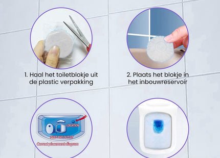 Toiletblokjes Inbouwreservoir – 30 Stuks WC Blokjes – Voordeelverpakking - Wit 123accessoire.nl