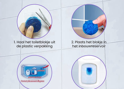 Toiletblokjes Inbouwreservoir 30 Stuks - WC Blokjes - Lavendel / Ocean / Lemon 123accessoire.nl