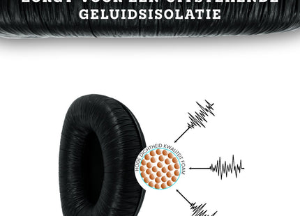 Oorkussens Met Hoofdband Set Geschikt Voor Sennheiser HDR160 HDR170 HDR180 RS160 RS170 RS180 - Zwart 123accessoire.nl