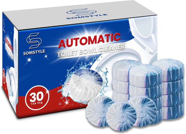 Somstyle Toiletblokjes Inbouwreservoir – 30 Stuks WC Blokjes – Voordeelverpakking - Blauw / Wit 123accessoire.nl