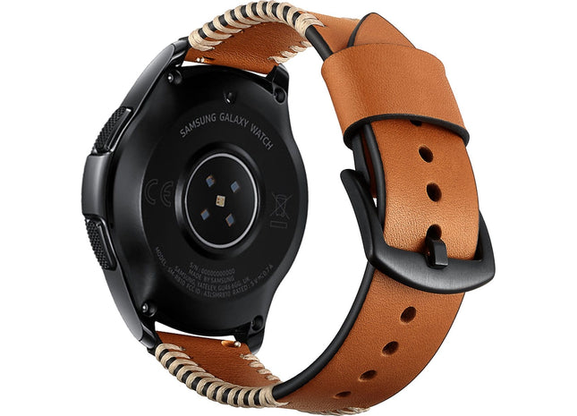 20 mm Bandje - Leren - Bruin