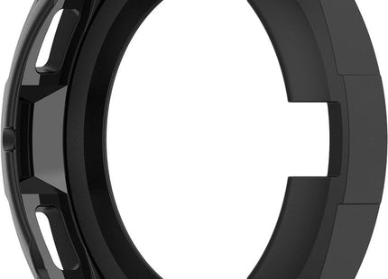 3 In 1 Somstyle Full Cover Screen Protector Bumper Geschikt Voor Samsung Galaxy Watch 4 Classic 42mm - Zwart