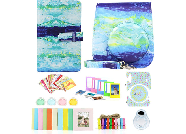 Accessoire Set voor Geschikt voor Fujifilm Instax Mini 11 - Blue Painting