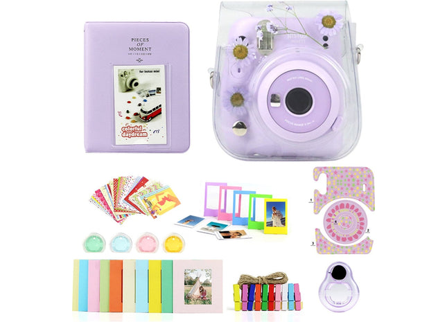 Accessoire Set voor Geschikt voor Fujifilm Instax Mini 11 - Daisy Paars