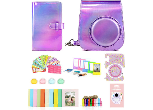 Accessoire Set voor Geschikt voor Fujifilm Instax Mini 11 - Regenboog Paars