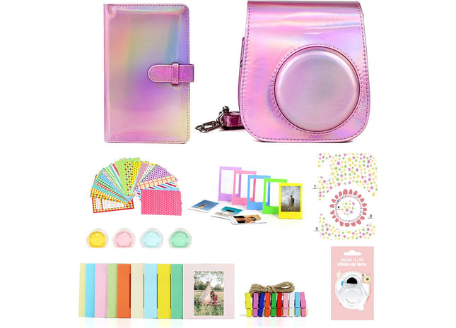 Accessoire Set voor Geschikt voor Fujifilm Instax Mini 11 - Regenboog Roze