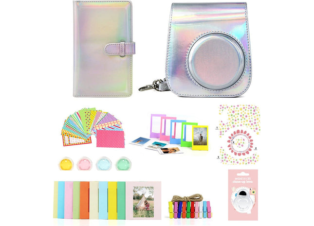Accessoire Set voor Geschikt voor Fujifilm Instax Mini 11 - Regenboog Zilver