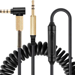 Audio Kabel 1.3 Meter Geschikt voor o.a. Marshall Major 2, 3, 4 & Beats Studio 3, Solo 3 Draadloze Headsets - Met Microfoon - Zwart