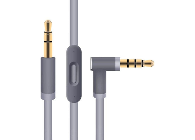 Audio Kabel 1.5 Meter Geschikt voor Beats Solo Studio Mixr - Met Microfoon - Grijs