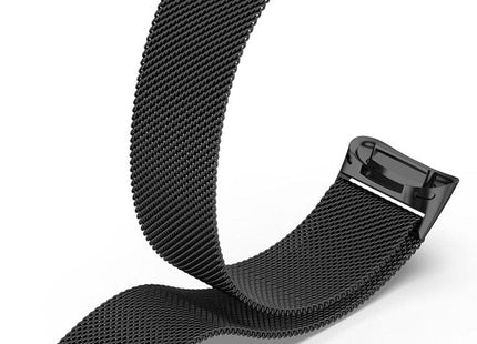 Bandje Geschikt Voor Fitbit Charge 5 - Milanees - Zwart