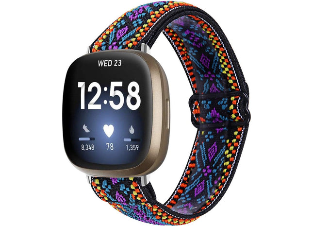 Bandje geschikt voor Fitbit Versa 3 - Nylon - Colour Mix