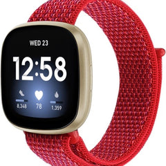bandje geschikt voor Fitbit Versa 3 - Nylon - Rood