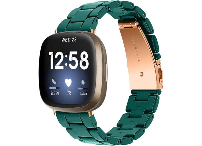 bandje geschikt voor Fitbit Versa 3 - Resin - Donkergroen