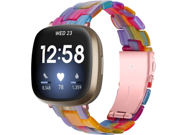 bandje geschikt voor Fitbit Versa 3 - Resin - Kleurrijk