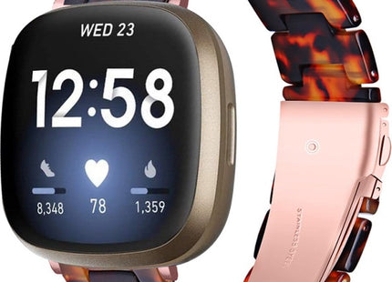 bandje geschikt voor Fitbit Versa 3 - Resin - Lava