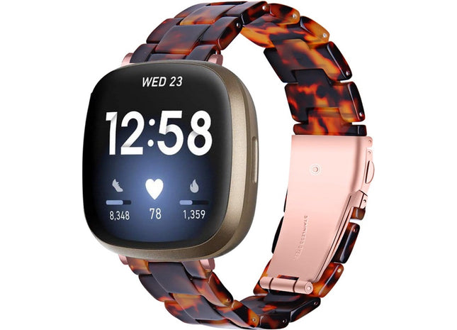 bandje geschikt voor Fitbit Versa 3 - Resin - Lava